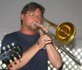 One of my hobbies, playing trombone, trumpet, keys and vocals in a 10 piece horn band